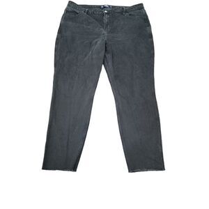 Hollister Ultra High-Rise Mom Jean Vintage Stretch Black Raw Hem Size 19 (34x29)